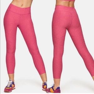 Outdoor Voices Flamingo Pink 3/4 Warm Up Leggings